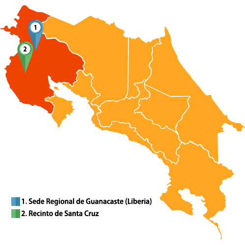 Mapa Sede de Guanacaste