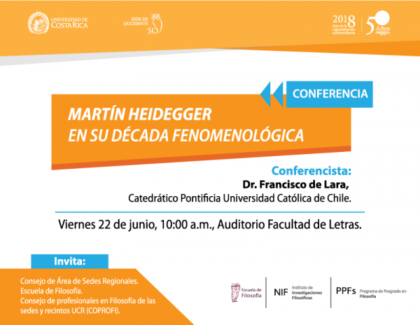 Conferencia: Martín Heidegger en su década fenomenológica 